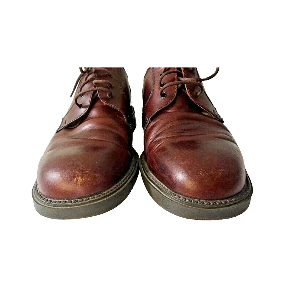 Johnston & Murphy Men's Shoes Size 11 1/2 M Leather‎ Lace Up Brown Brazil Shoes
